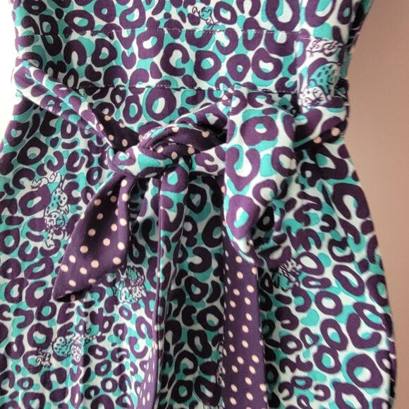 Lilly Pulitzer Women's Adalie Leopard Print Wrap Dress size S Short Sleeve - Picture 8 of 10